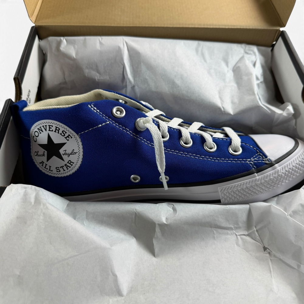 Converse Chuck Taylor All Star Street Mid Blue White Black A16696F Kids Size 6